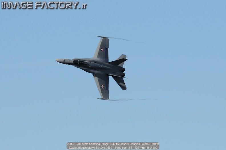 2009-10-07 Axalp Shooting Range 1049 McDonnell Douglas FA-18C Hornet.jpg